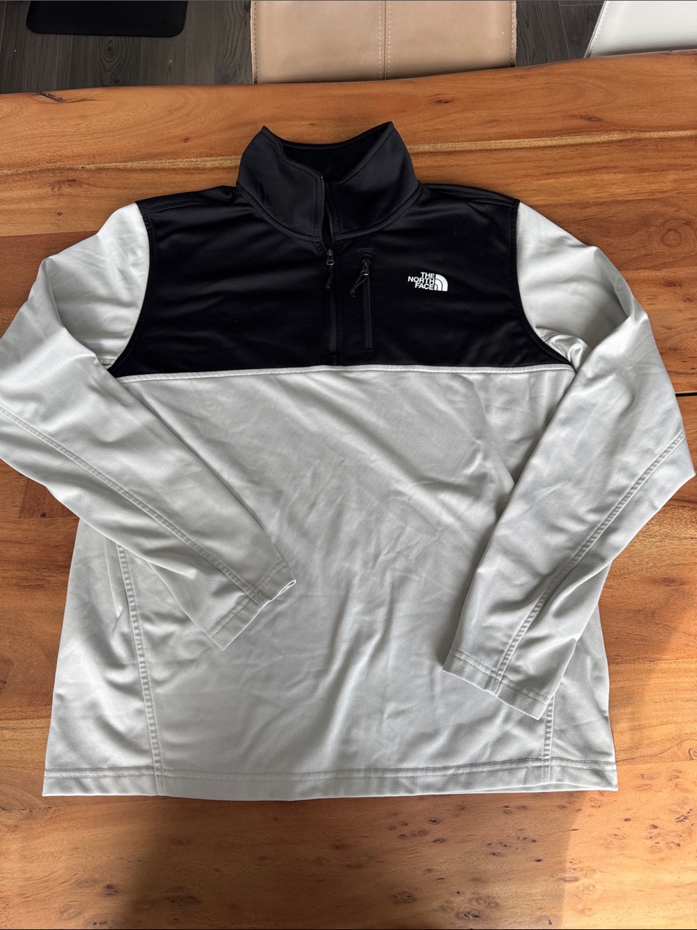 The North Face Men’s Black and Light Gray Quarter-Zip Performance Pullover